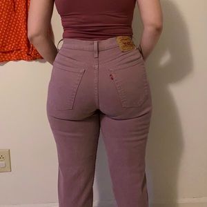Lavender High Waist Levi Jeans 512